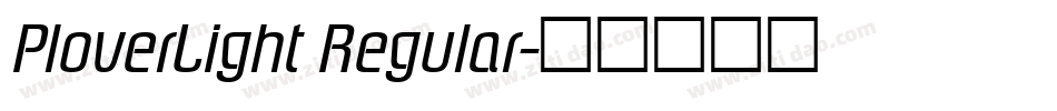 PloverLight Regular字体转换